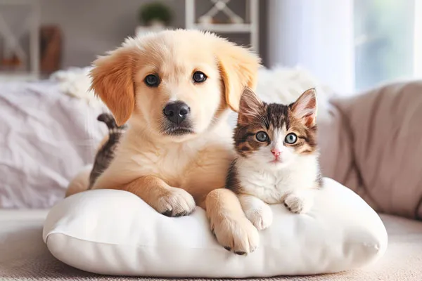 Perro y gato con el seguro de mascotas ASISA
