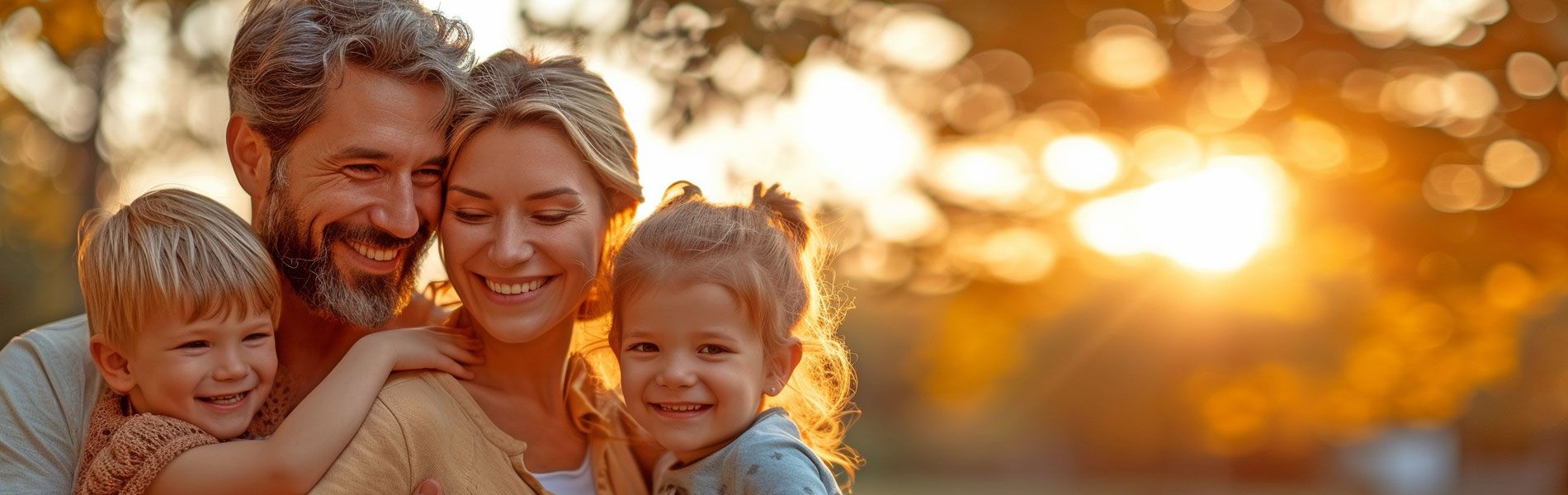 Familia feliz con su seguro médico sin copagos ASISA