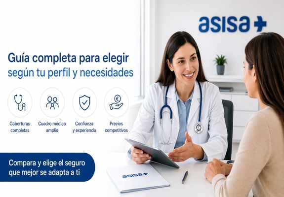 Comparativa del mejor seguro médico ASISA en 2026 según precio, cobertura y perfil